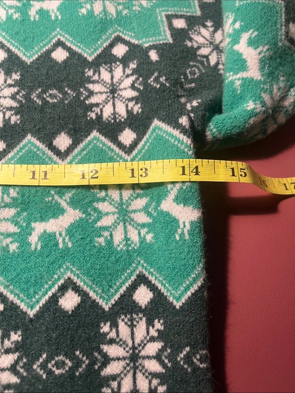Kids Green Fair Isle Reindeer Knit Sweater